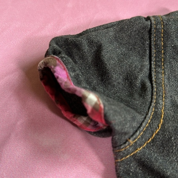 Vintage Carter’s Charcoal Black Denim Sweet Heart Dress Valentines size 4T - Picture 7 of 12